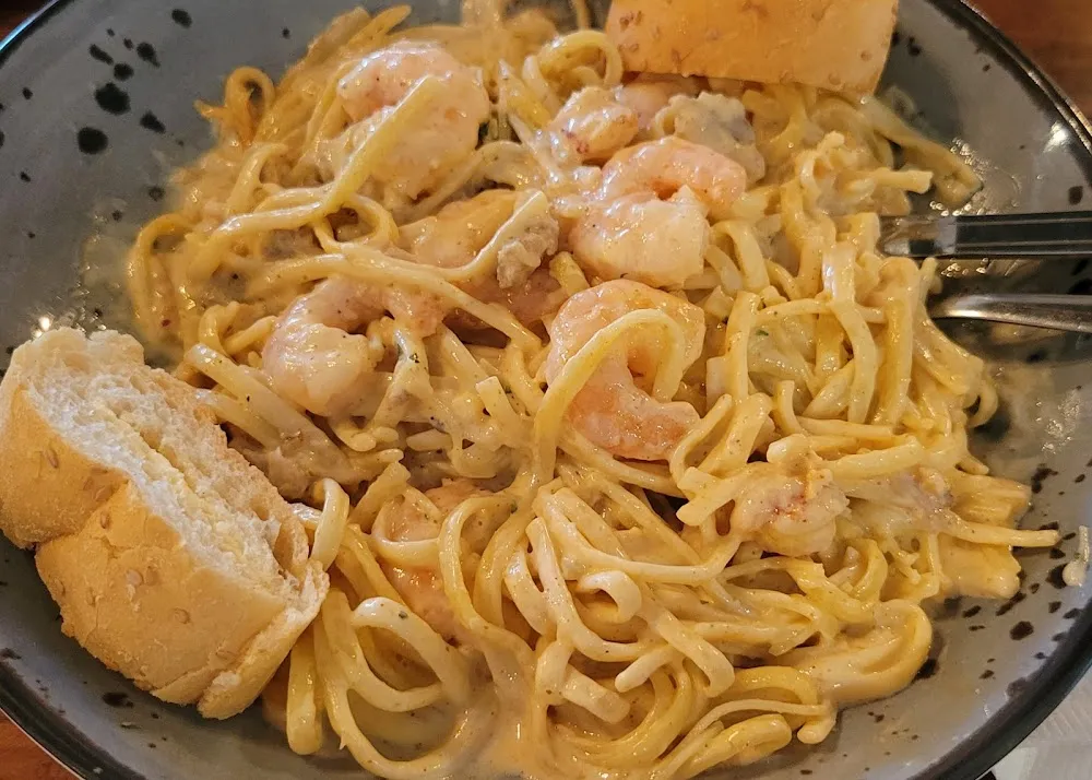 Seafood Pasta with Crab Meat Shrimp and Crawfish